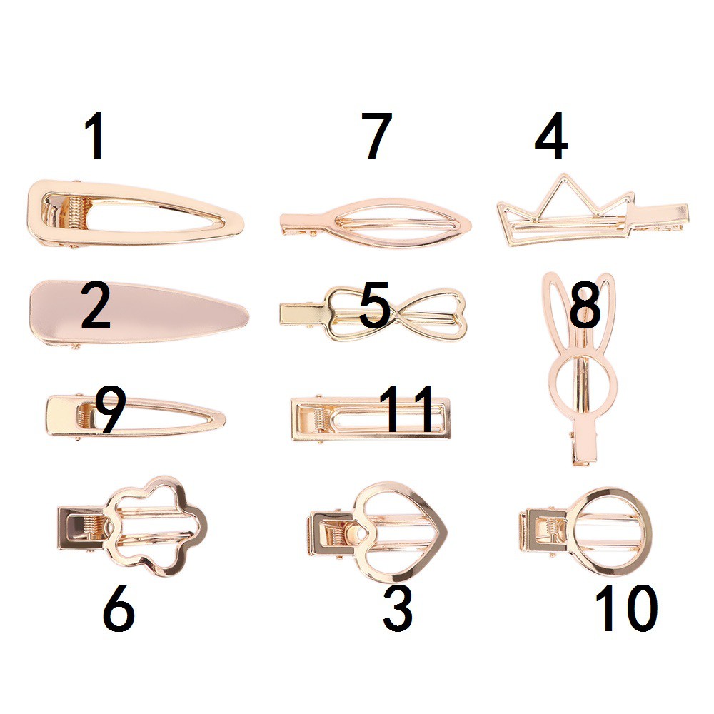 Kẹp tóc nhiều hình dáng rỗng