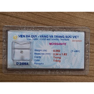 💥Moissanite ép vỉ ĐÍNH RĂNG 2li- 2.5 li-3li💥 Kim cương nhân tạo cao cấp Moissanite, loại 1 Đẹp Nhất