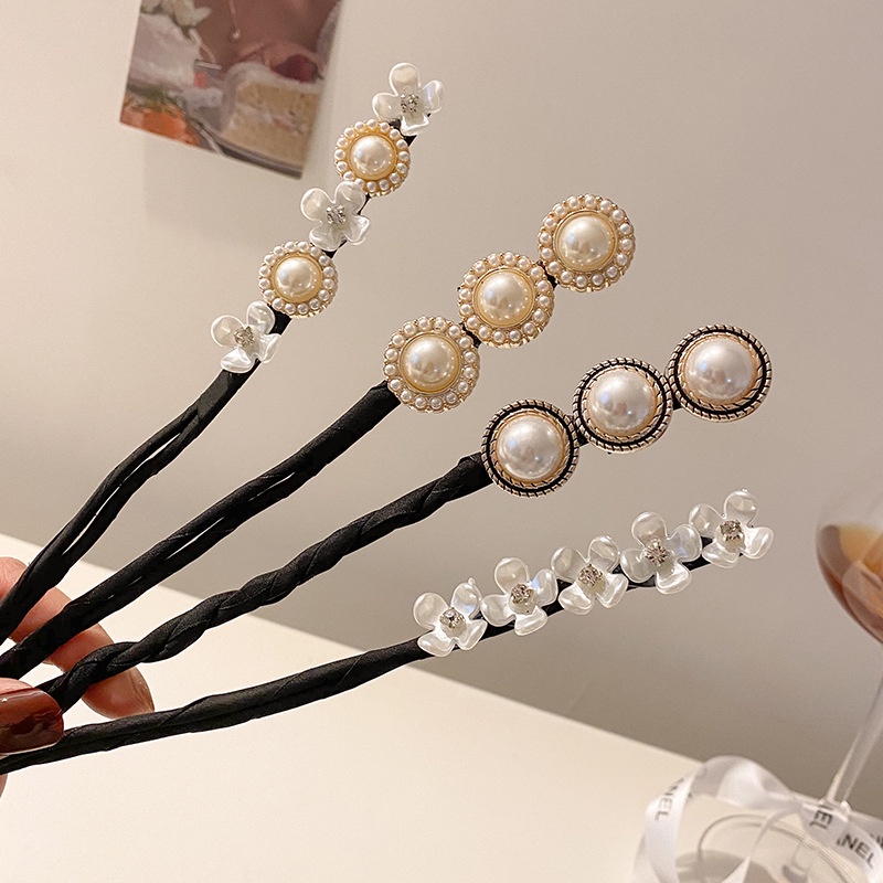 Dụng cụ hỗ trợ búi tóc đính ngọc trai nhân tạo dành cho nữ