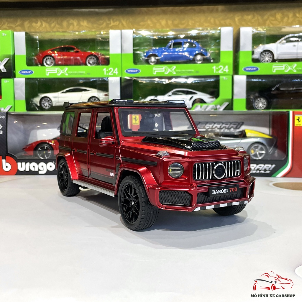 Mô hình xe ô tô hợp kim Mercedes-Benz G700 Brabus tỉ lệ 1:18 hãng Weituo Carshop màu đỏ