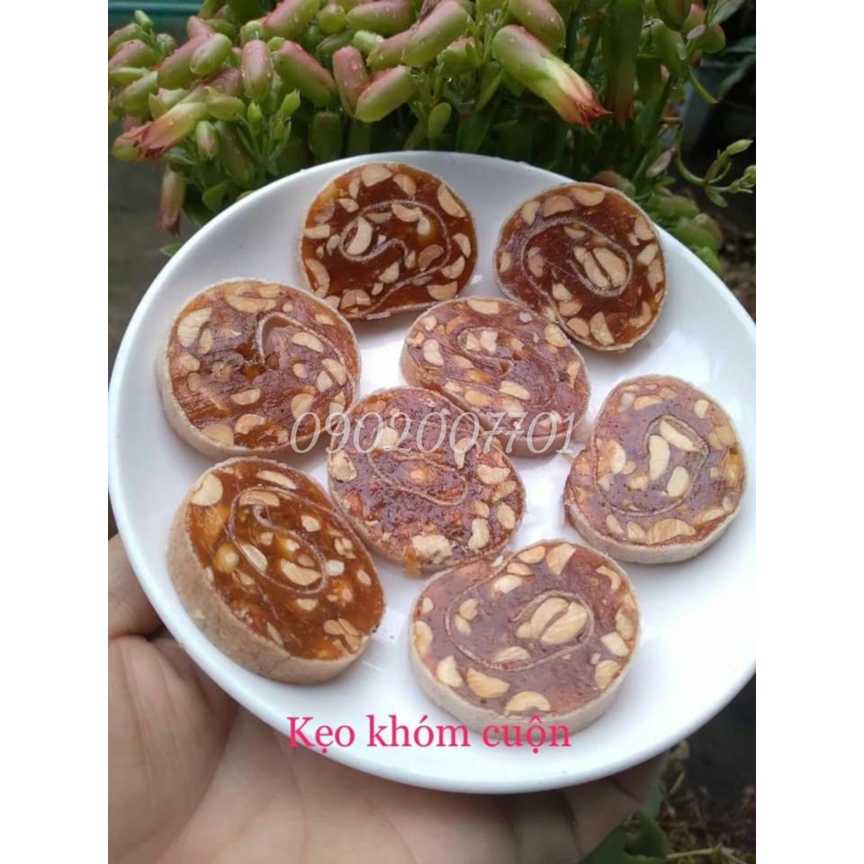 1 Kg Kẹo Khóm Sên Tắc Đậu Phộng Thơm Ngon- Đặc Sản Bến Tre-Tết-Bánh Mứt Tết-Đồ Ăn Vặt