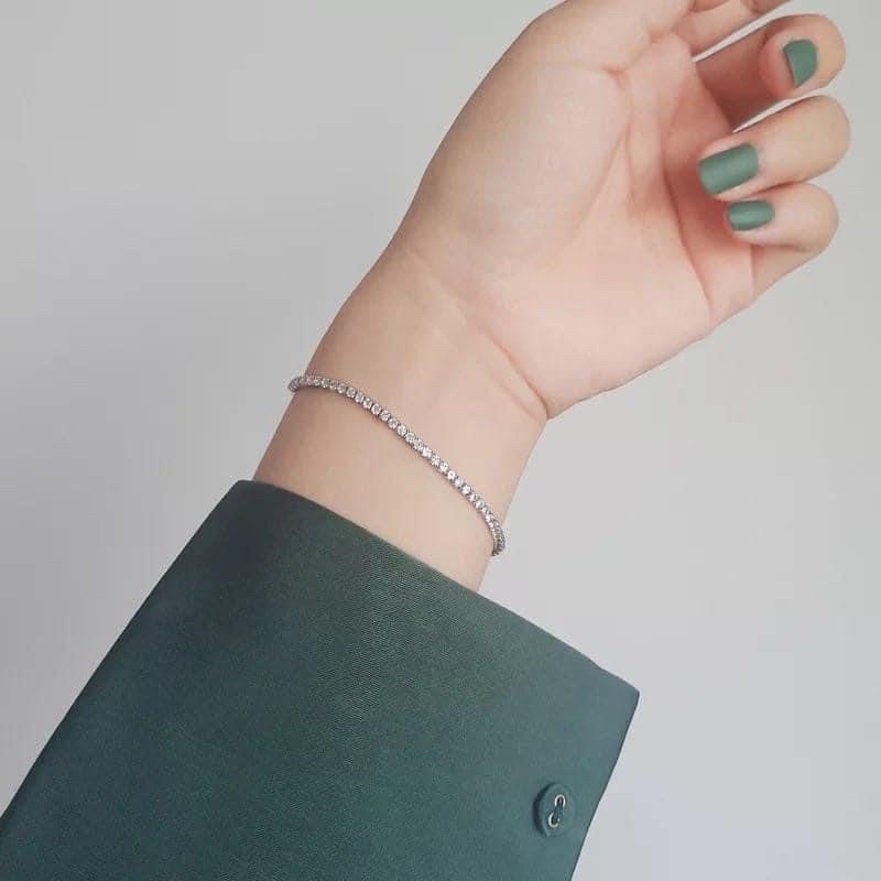 lắc tay, lắc chân, dây cổ full đá size nhí Bạc 925 cao cấp