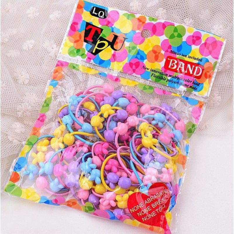 SET 50 CÁI | CHUN BUỘC TÓC CHO BÉ MIX NHIỀU MÀU | VIDEO THẬT | KISS PLAZA