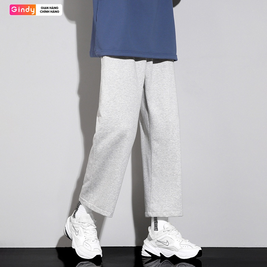 Quần jogger nam nữ GINDY thể thao dây rút chất nỉ da cá phong cách unisex cá tính thời trang thu đông QN004