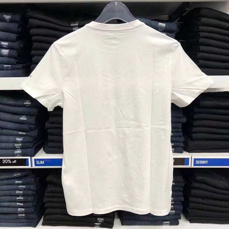 Áo Thun cotton Tay Ngắn Cổ Tròn In Chữ logo Calvin Klein Trẻ Trung Hợp Thời Trang Cho Nam
