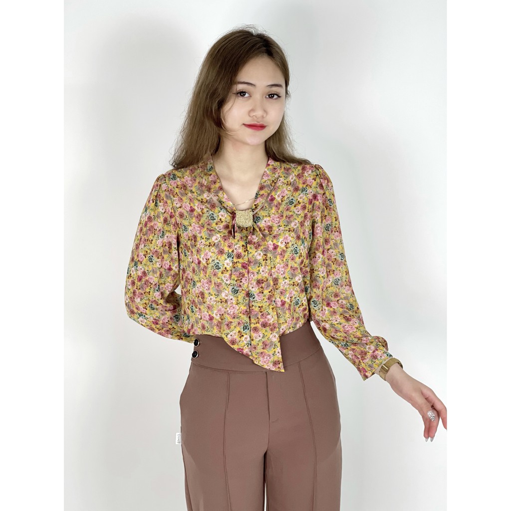 [Mã WASTUP giảm 10% tối đa 30K đơn 99K] Áo sơ mi nữ thiết kế voan tơ tay bồng EMVY- H10 | BigBuy360 - bigbuy360.vn