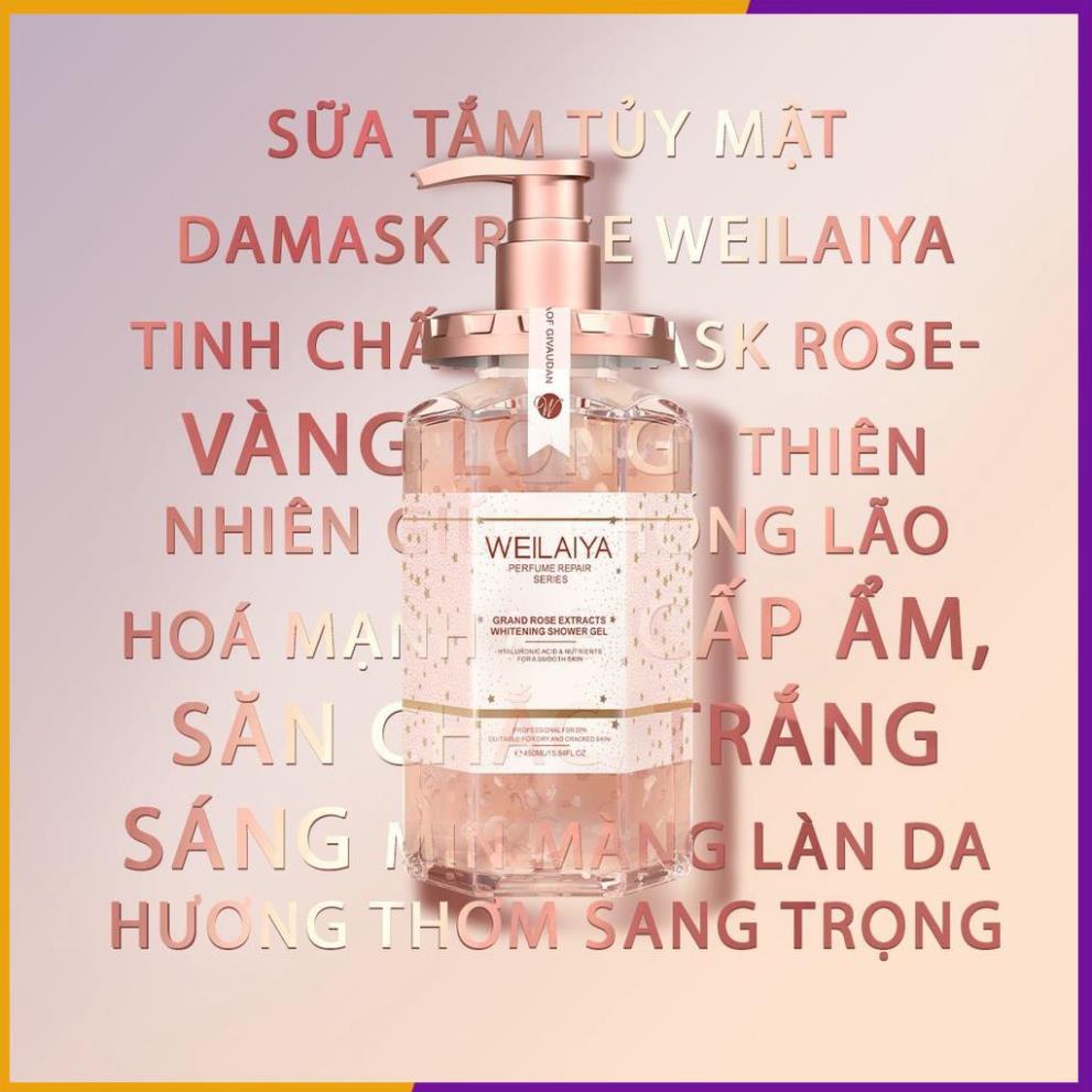 Sữa Tắm Trắng Da Cánh Hoa Hồng Damask Weilaiya - Lưu Hương Thơm Lâu - Dung Tích 450ml | BigBuy360 - bigbuy360.vn