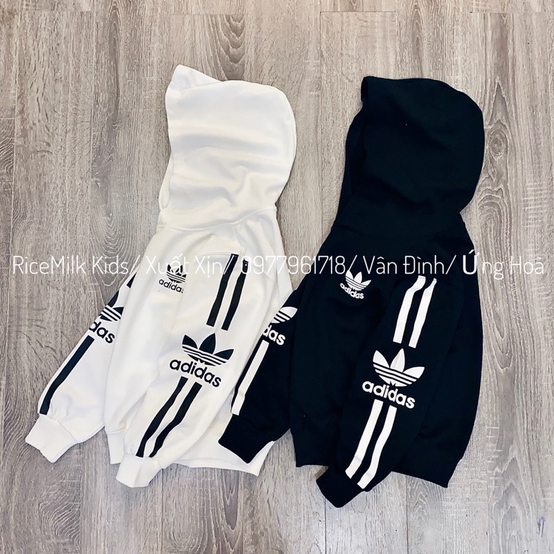 Áo nỉ da cá hoodie das 2 màu đen trắng