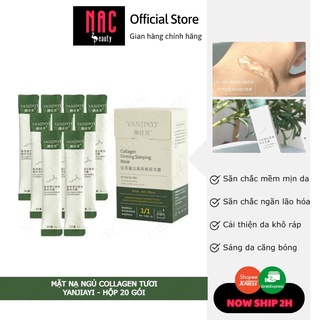 [Xả hàng date 7.2025] Một Hộp 20 Gói Mặt Nạ Ngủ Thạch Collagen bioaqua Nâng Cơ, Căng Bóng, Bổ Sung Collagen Gấp 5 Lần