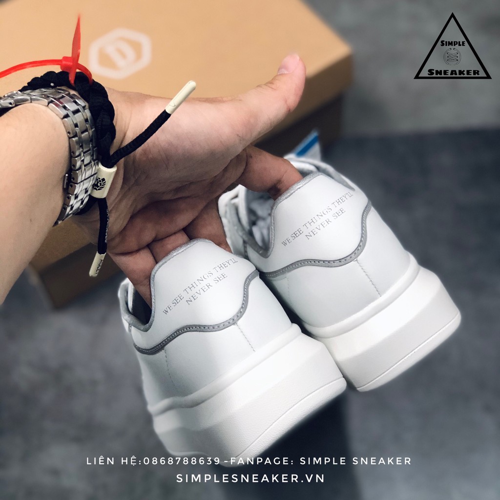 Giày Domba Sneaker Thể Thao TrắngFREESHIPDomba High Point 3M Chính Hãng- Giày Thể Thao Đế Cao Tôn Dáng- Simple Sneaker