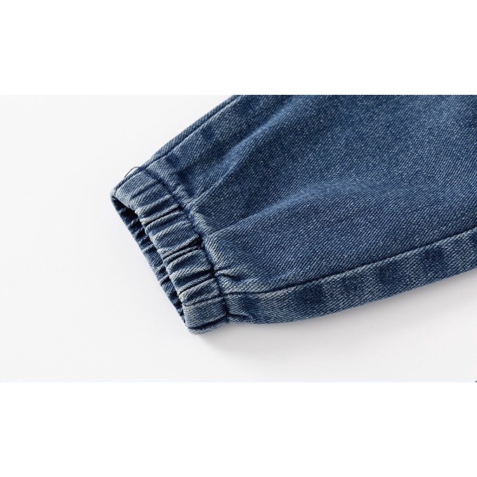 Quần Jean bé trai WELLKIDS quần bò dài chun gấu cho bé (KZ3347 - KZ3348)