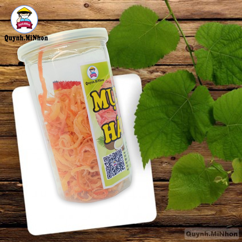 Khô mực hấp dừa xé sợi 200g QUYNH MINHON, ăn vặt sài gòn