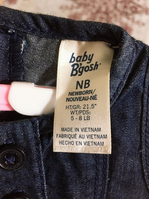 Đầm vải jean cho bé 1 tháng tuổi