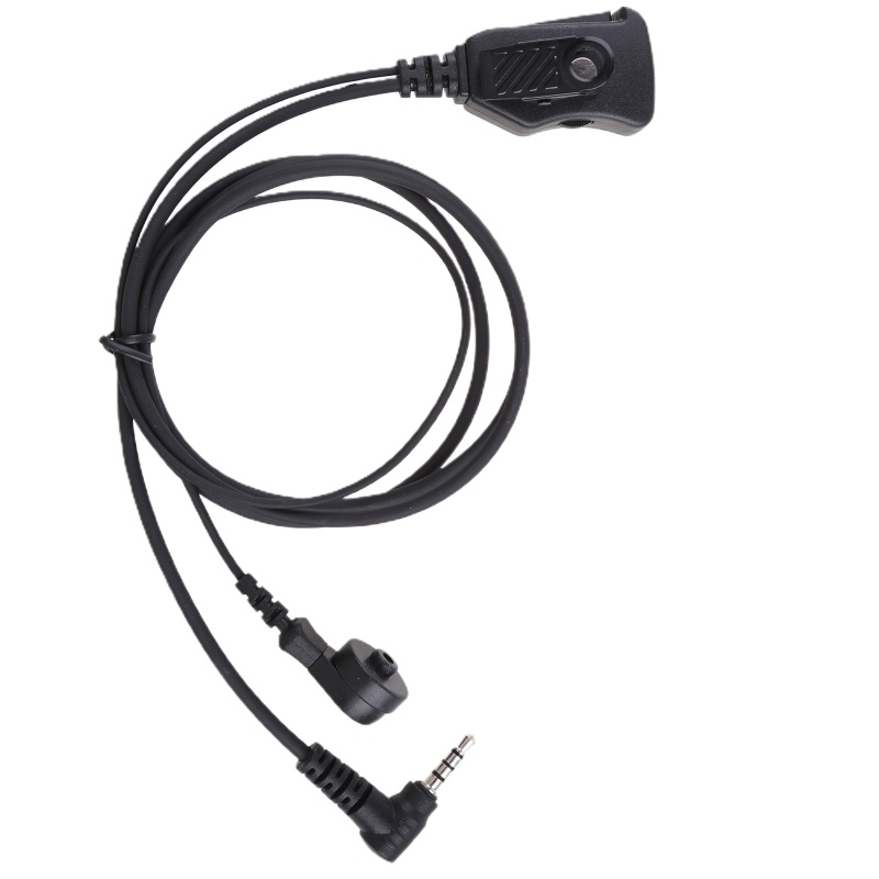Tai Nghe Màu Đen 3 5MM Điều Chỉnh Âm Lượng Cho Yaesu Vertex Vx-210 Vx-3r Vx-5r