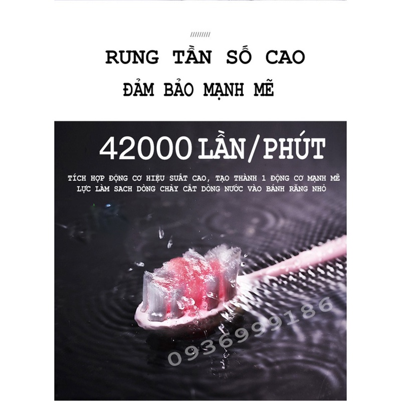 Bàn Chải Đánh Răng Điện Chống Thấm Nước IPX7 Cho JIALAIYA B002