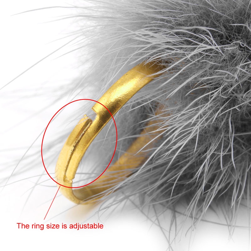 Nhẫn Trang Sức Đính Bóng Lông Bằng Resin Thời Trang Cho Nữ