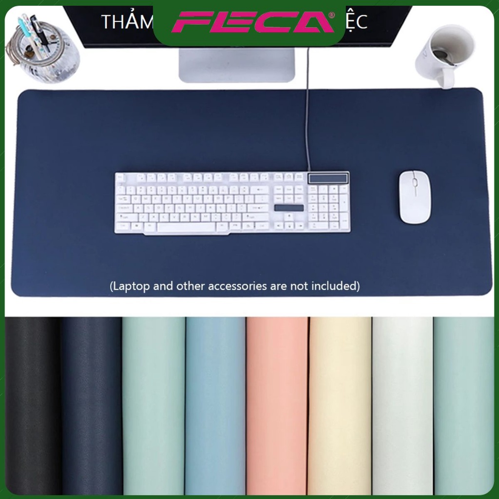 [Khâu Viền, 1 Mặt] Thảm Trải Bàn Làm Việc Deskpad Da PU size Lớn Kiêm Miếng Lót Chuột Máy Tính Cỡ Lớn 120x50, 100x50