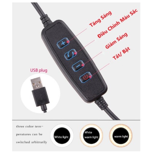 Cây Livestream 3 Chân Có Đèn Cao 2m1 Có Giá Đỡ 4 Điện Thoại - Cây Đỡ Micro - Khay Đỡ Sound Card