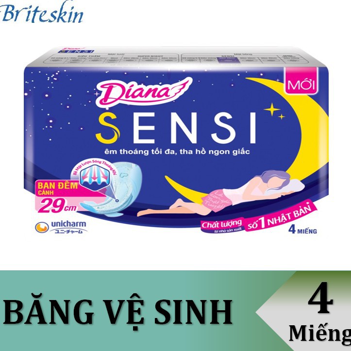 Băng Vệ Sinh Ban Đêm Diana Siêu Thấm Super Night & Sensi Night