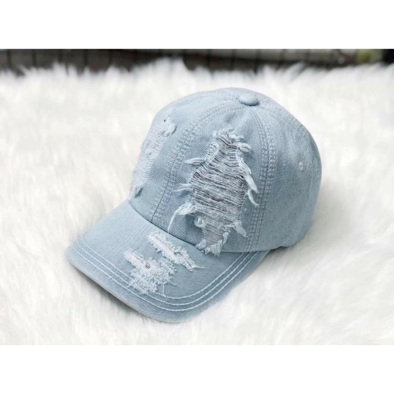 Nón Jean Thời Phong Cách Rách, Mũ Nón Nam Nữ Bụi Ngầu