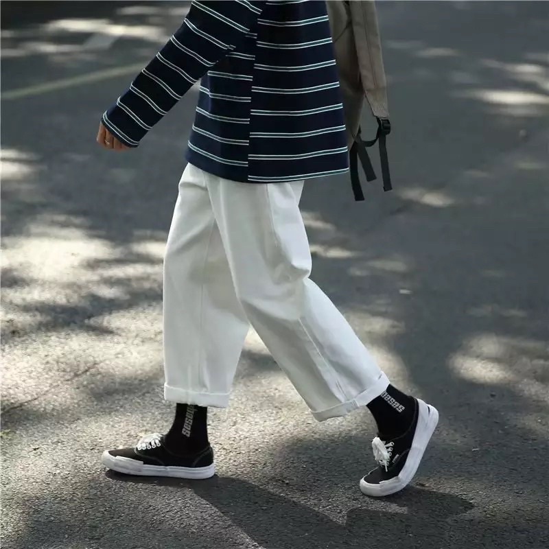 Quần Kaki Ống Rộng Dáng Suông Phong Cách Hàn Quốc,Thời Trang Unisex Nam Nữ QKK