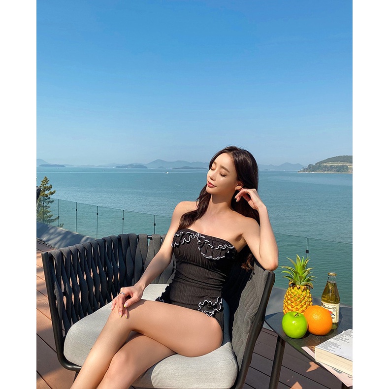Bộ Đồ Bơi Một Mảnh Màu Trắng Đen Chất Liệu Sợi Polyester Thiết Kế Hở Lưng Quyến Rũ Cho Nữ Edge | BigBuy360 - bigbuy360.vn