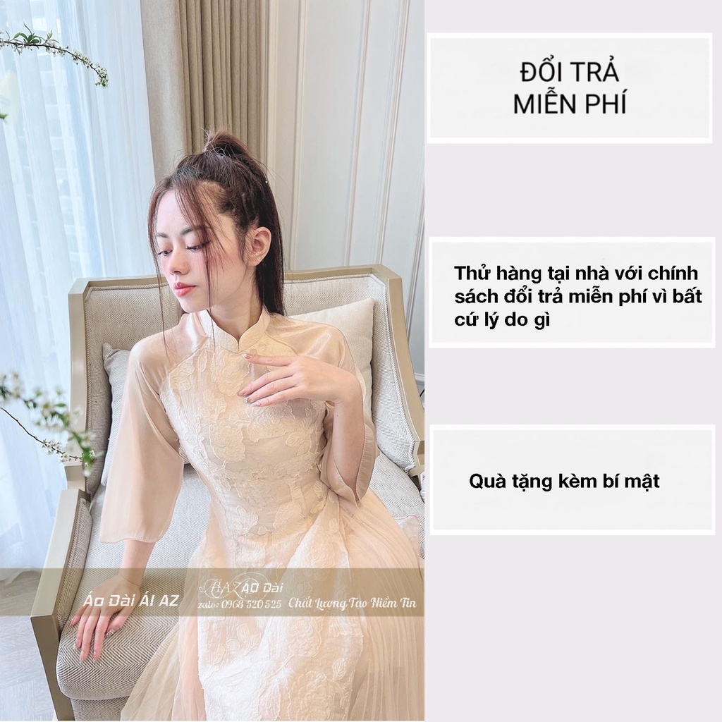 Áo Dài Cách Tân Nữ Chân Váy Bồng Tay Lỡ LD05