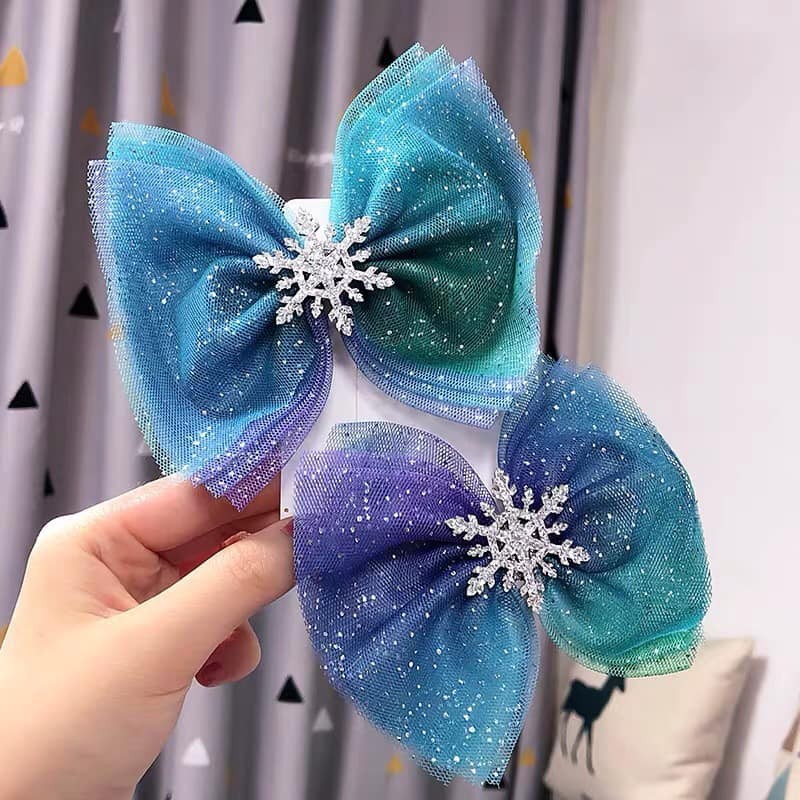 Set 3 kẹp tóc công chúa Elsa cho bé yêu