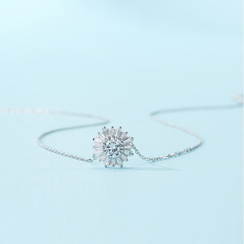 Vòng Cổ Bạc, Dây Chuyền Bạc Hoa Cúc Trắng Sang Trọng TNC JEWELLERY