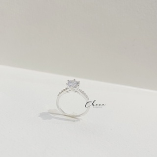 Nhẫn bạc đá 6 chấu Choco Jewelry