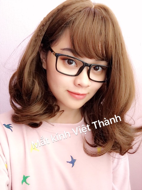 mắt Kính cận vuông nhựa tốt gọng kính giả cận viễn loạn làm độ theo yêu cầu thời trang GMB3