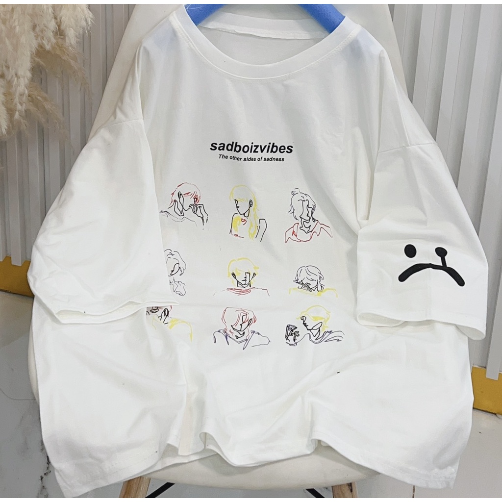 Áo Thun Nam Nữ  Form Rộng Hàn Quốc Sadboyzvibes Dày Mịn Thoáng Mát Thiết Kế Thời Trang Kiểu Dáng Năng Động Trẻ Trung