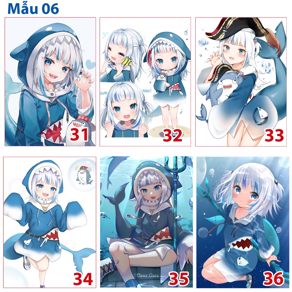 Poster / Tranh dán tường anime Hololive Gawr Gura