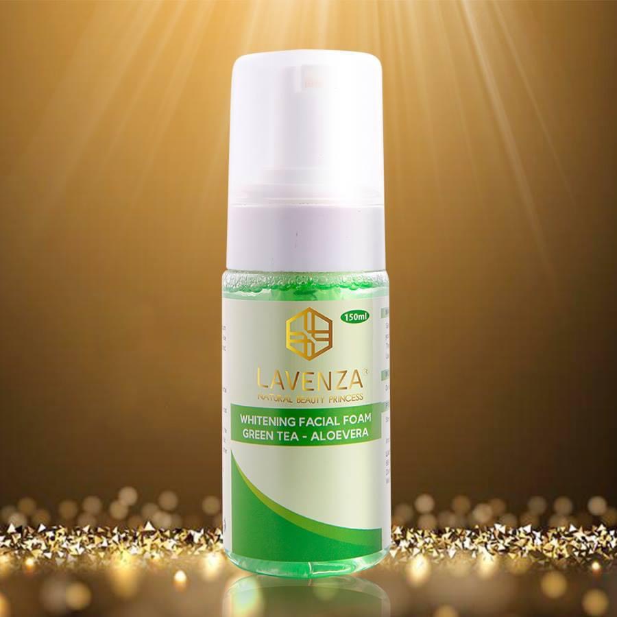 Sữa rửa mặt LAVENZA dạng bọt trắng da 150ml - chiết xuất từ tinh chất trà xanh, lô hội | BigBuy360 - bigbuy360.vn