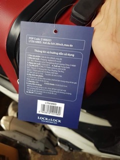 VALI LOCK AND LOCK SIZE 20 inches (kèm 1 áo vải bọc chống trầy)