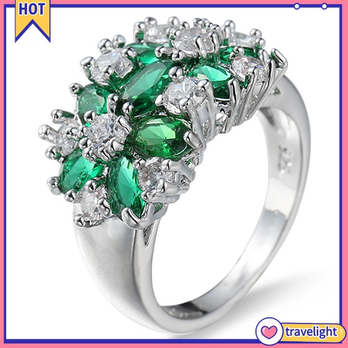 Nhẫn Cưới Mạ Bạc 925 K1 Đính Đá Thời Trang Cho Nữ