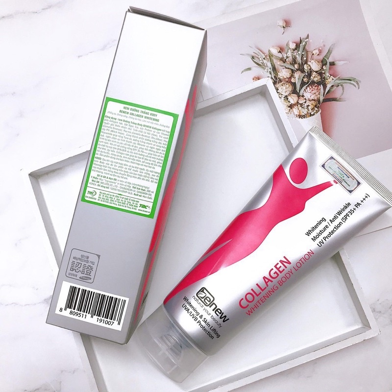 Hàng Chính Hãng - Kem dưỡng thể trắng da  BENEW Collagen Whitening Body Lotion SPF35+ PA+++ Hàn 200ml/ Hộp