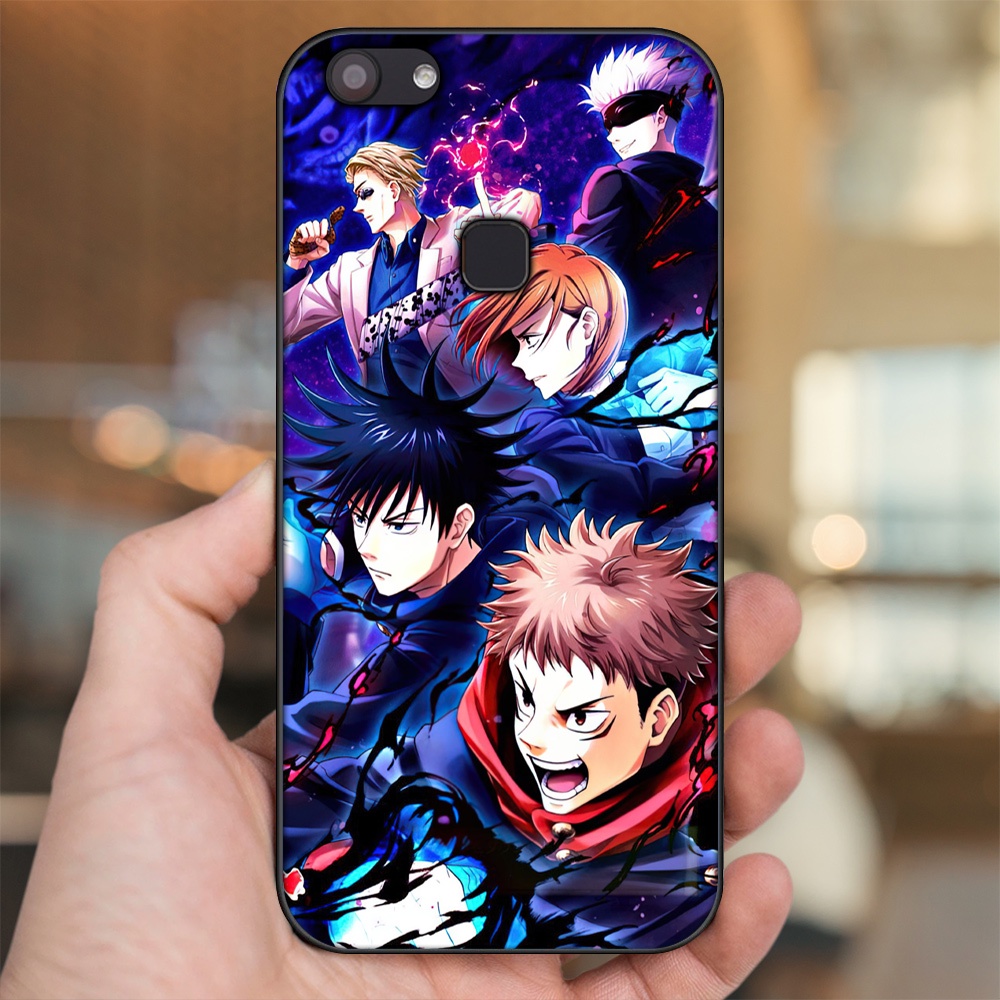 Ốp lưng Vivo V7, V7 Plus viền đen in hình Yuji Jujutsu Kaisen