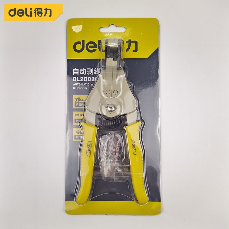 Kìm tuốt dây điện nhanh Deli cho dây từ 1.25 - 8.0mm2