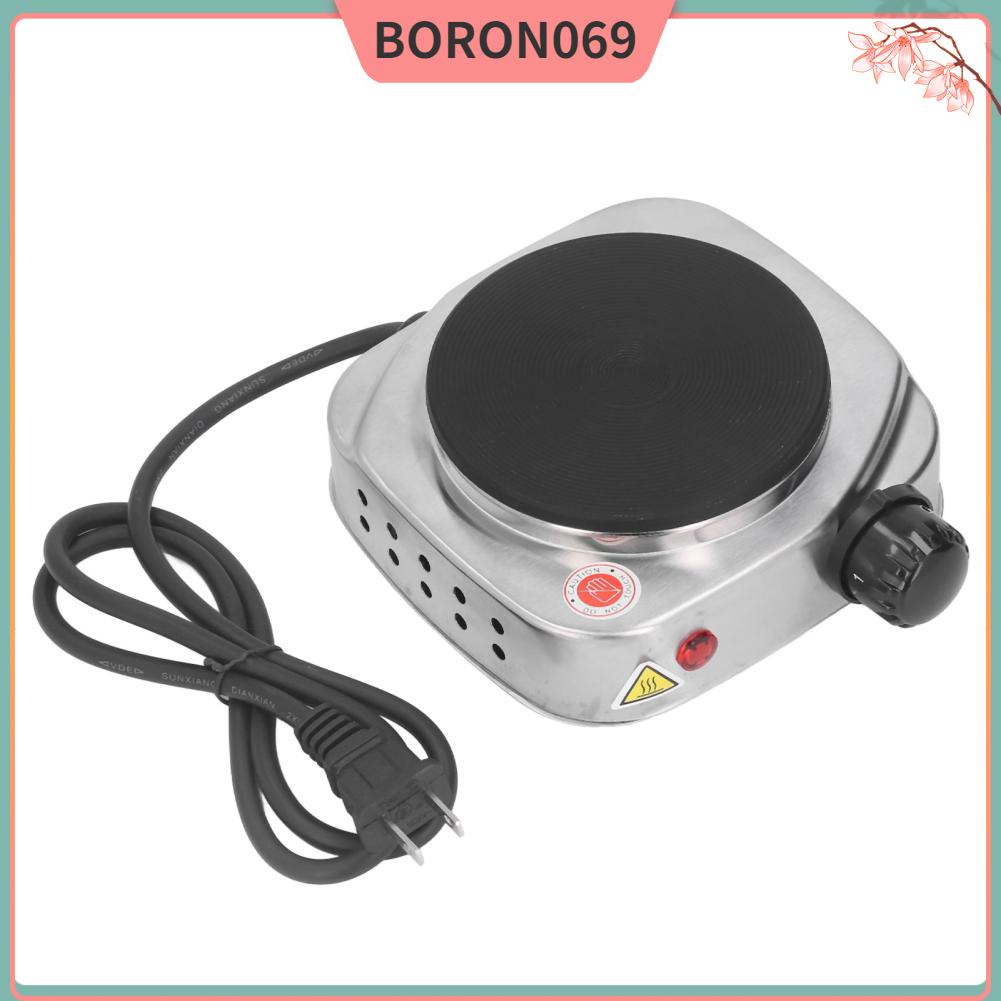 Boron069 Lò sưởi nấu ăn Bếp nhỏ di động bằng thép không gỉ Hệ thống dễ dàng vệ sinh Đĩa nóng điện 500W 110V phích cắm của Mỹ