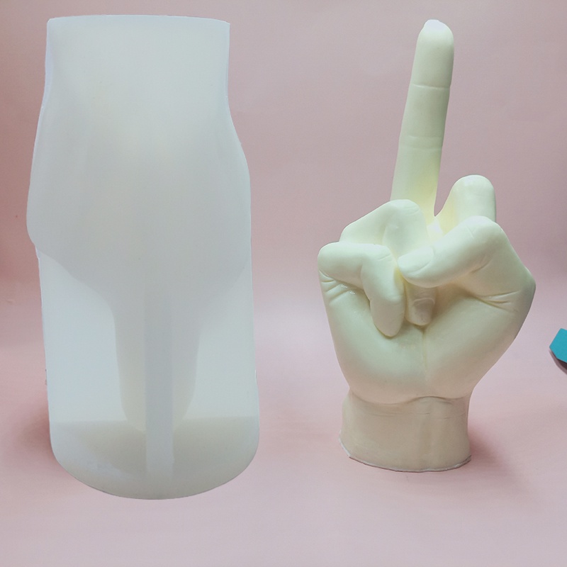 Khuôn silicone Tạo Hình Làm Nến Thơm Đeo Ngón Tay Giữa Kiểu Dọc Sáng Tạo