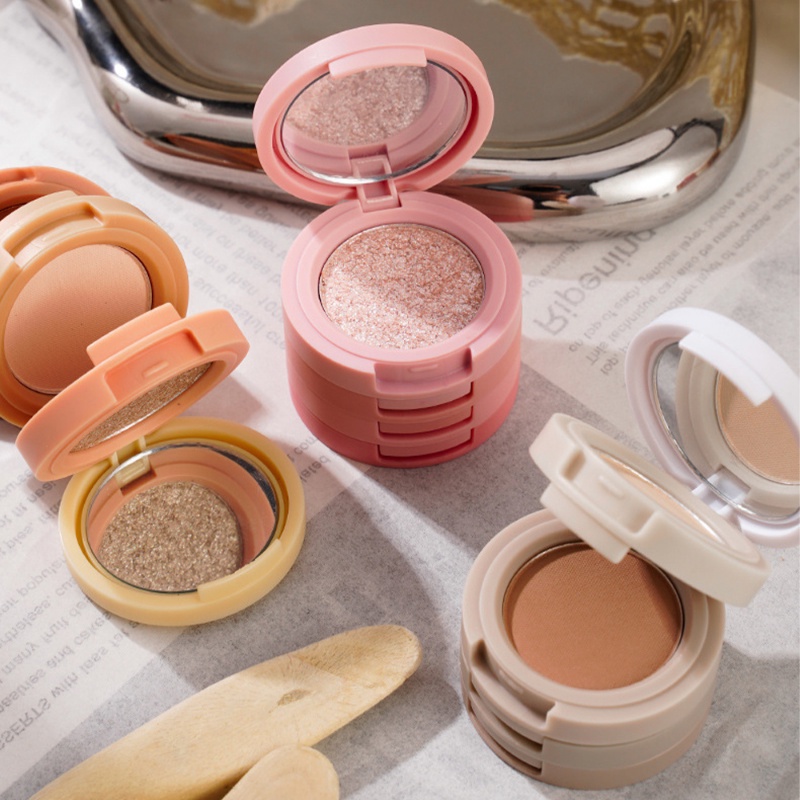 Bảng Phấn Mắt 4 Lớp 4 Màu Sắc Lấp Lánh / Nude Chống Thấm Nước Lâu Trôi Chuyên Nghiệp