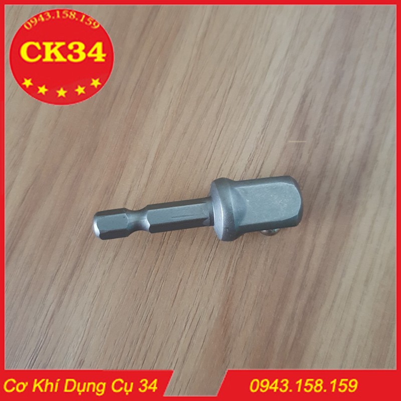 Đầu Chuyển Sang Khẩu Bulong 1/2" Gắn Cho Khoan, Máy Bắn Vít. Đầu chuyển vặn khẩu 1 phần 2 dài 50mm