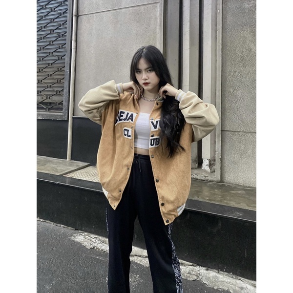 Áo varsity jacket DEJAVU.196 12/ Sand