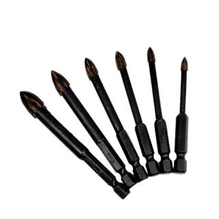 Bộ 6 mũi khoan thép vonfram 4 cạnh cắt kính Krachtige