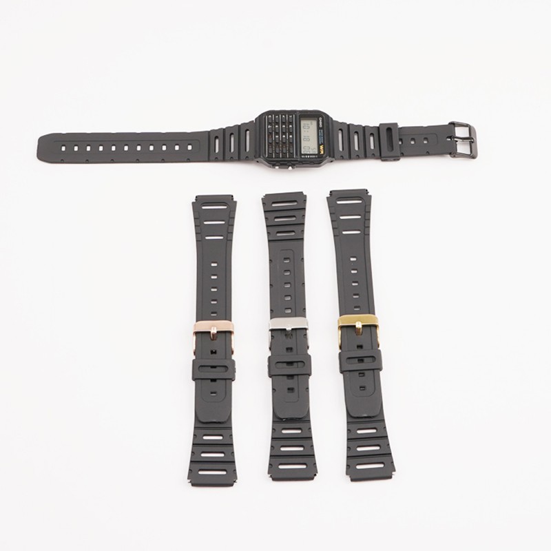 Dây đeo đồng hồ thể thao thay thế bằng TPU cho Casio CA-53W CA-61W FT-100W W-520U W-720G