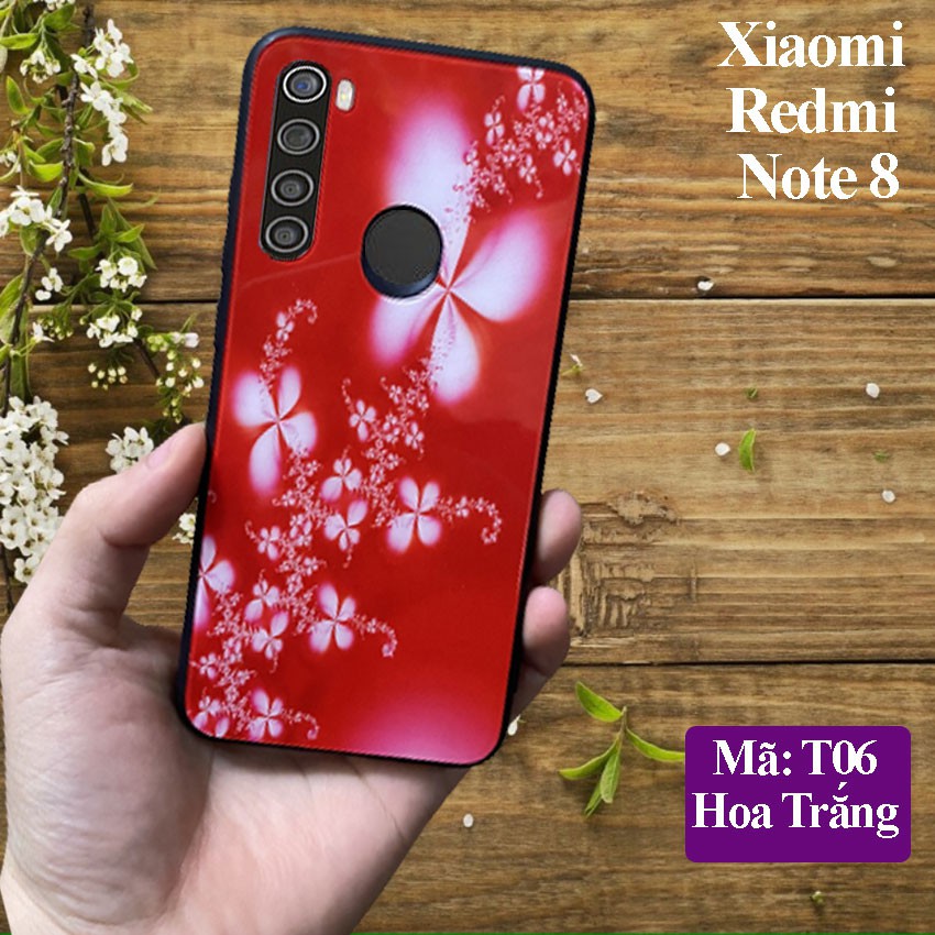 [Freeship] Ốp Lưng Xiaomi Redmi Note 8 - Ốp điện thoại Xiaomi Note 8 mặt lưng in hoa 3D đẹp sang trọng kính chống trầy