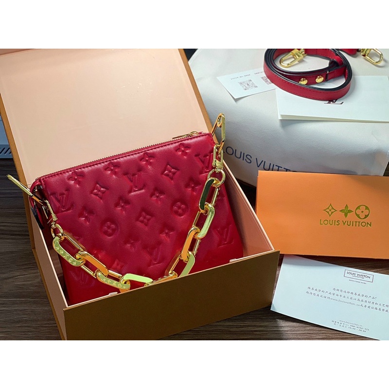 Túi LV COUSIN Sz 20cm 7 màu Chất da dày dặn họa tiết hoa mono Fullbox nam châm - phụ kiện đầy đủ