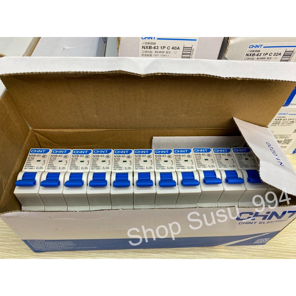 Aptomat Chint NXB-63 1P 10A Dòng Cắt 6kA