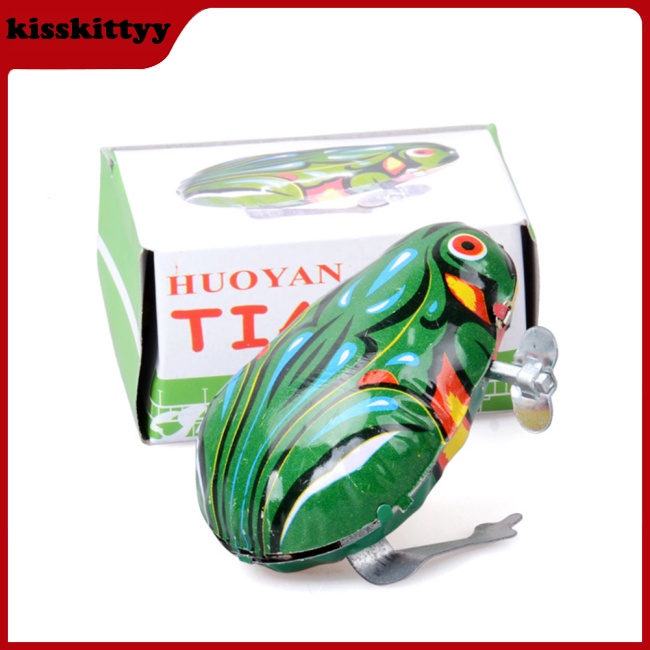 Đồ Chơi Lên Dây Cót Hình Con Ếch Nhảy Bằng Kim Loại Vintage Cho Trẻ Em